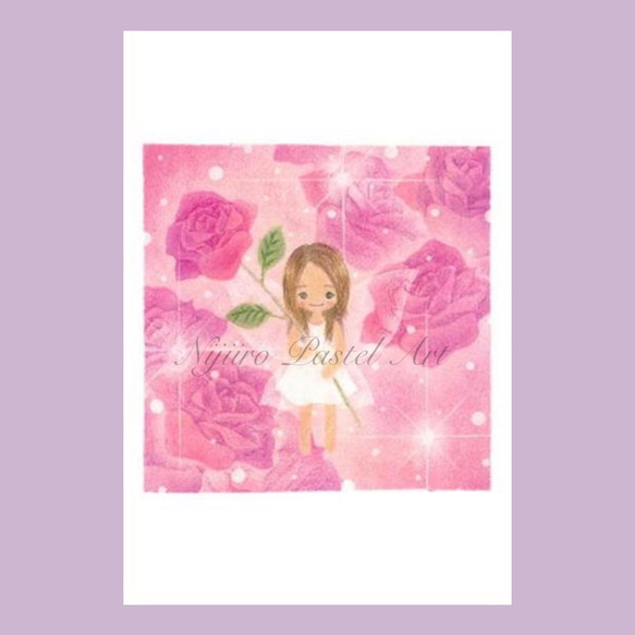 ◆選べるポストカード4枚セット◆【NO.36　妖精/薔薇】 1枚目の画像