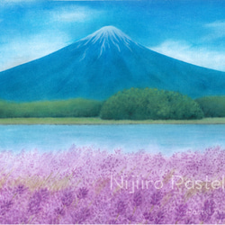 油絵 ミニ長方形 絵画 【赤富士】 絵画 HR 通販 13342226｜Creema