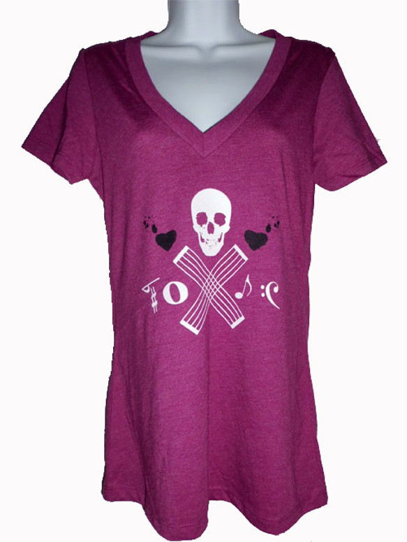 IamTOXIC skull Tシャツ (バイオレット) 1枚目の画像