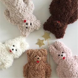 モヘアのテディベア ちびくまcocolilouの兄姉 ぬいぐるみ kotka*コトカ