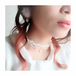 【Ｋ16ＧＰ】白いレース♡チョーカー-20171119-3-deB-0- 3枚目の画像