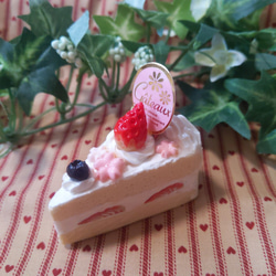 苺ショートケーキのメモスタンド    フェイクスイーツ 3枚目の画像