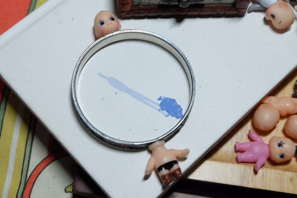 RemadeUni手工趣怪創意丘比手環/復古收藏KEWPIE天使娃娃比改造首飾手鐲 第7張的照片