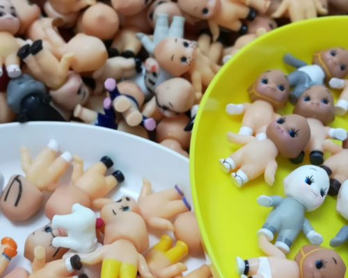 レトロなキューピー天使ミニ人形ヴィンテージインスピレーション手作り