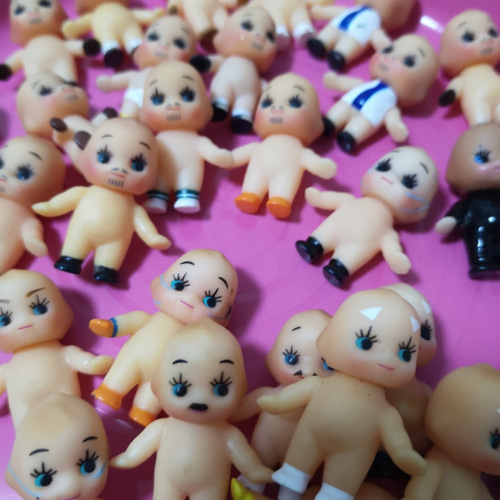 レトロなキューピー天使ミニ人形ヴィンテージインスピレーション手作り