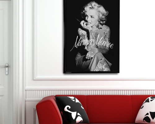 サイズが選べる特大マリリンモンローポスター,タトゥー,入れ墨,ポップ