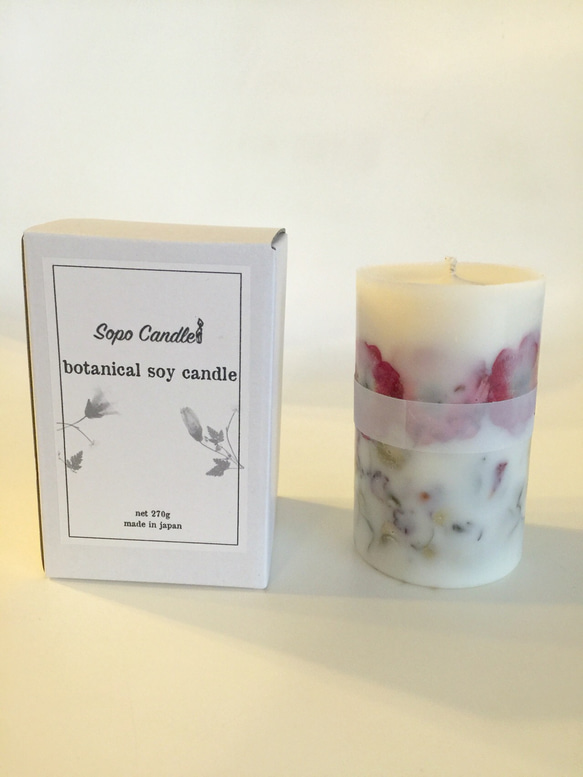 botanical soy candle ⋆.*ローズ⋆.* 4枚目の画像