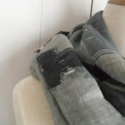 亞麻紗布發網灰色隨機藝術140㎝ 第2張的照片