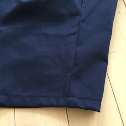 □受注製作★新色チノクロスのワイドパンツ 紺色★ポケット付 8枚目の画像