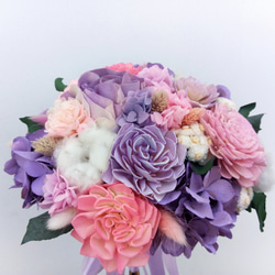 與實花||屬於我們的羅曼史 新娘捧花 不凋花 乾燥花 婚禮 捧花 外拍 第3張的照片