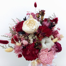 與實花||凡爾賽玫瑰 乾燥花捧花 不凋花 乾燥花 外拍 捧花 婚禮 第7張的照片