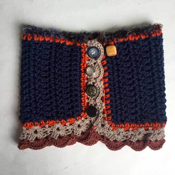 Creative cowl  |  Multi-ways hand crochet scarf  |  organic 3枚目の画像