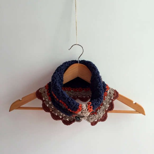 Creative cowl  |  Multi-ways hand crochet scarf  |  organic 4枚目の画像