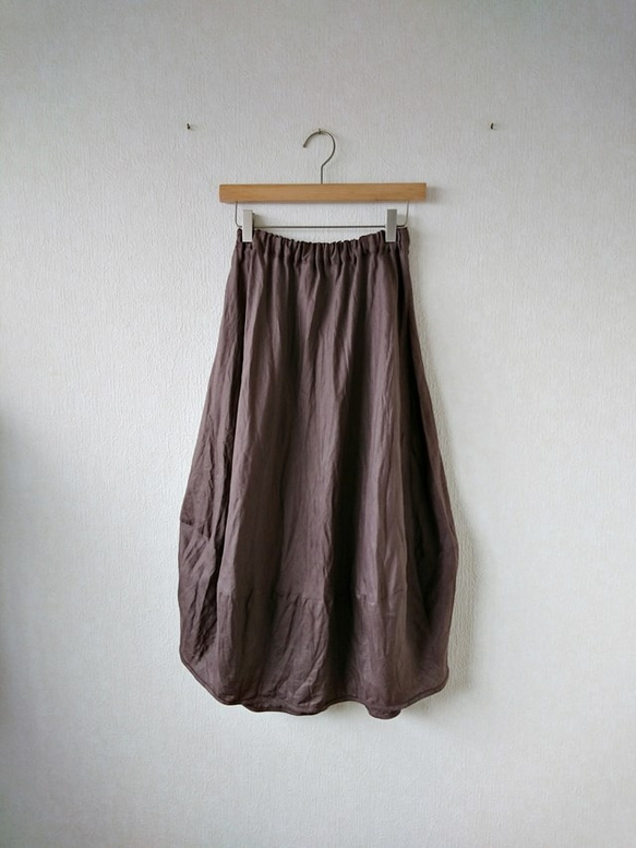 リネンのコクーンスカート 1枚目の画像