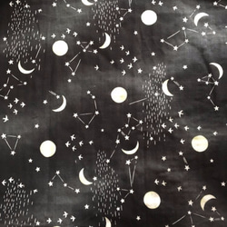 月と星座＊ダブルガーゼのワンピース＊ブラック 6枚目の画像