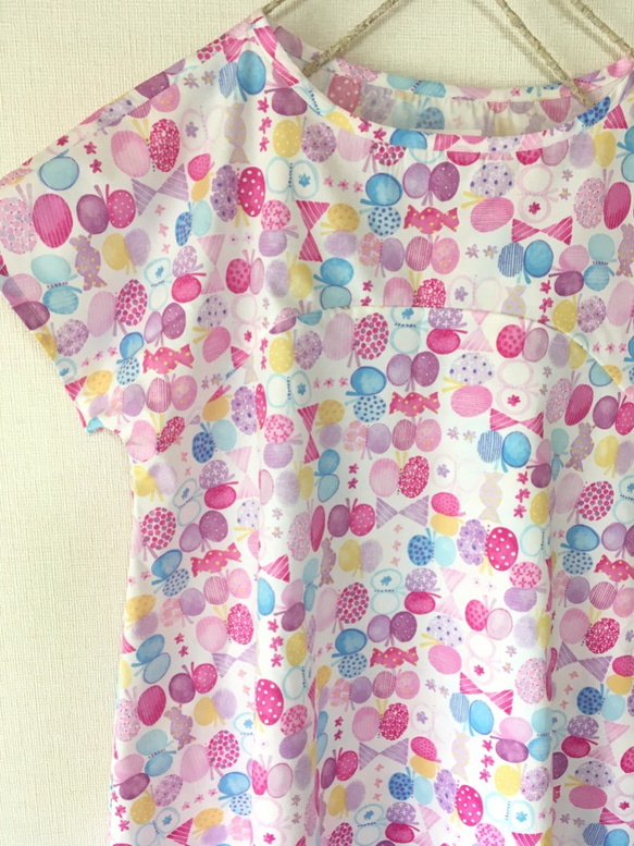 水彩絲帶和蝴蝶圖案*簡單的喇叭連衣裙*薰衣草 第9張的照片