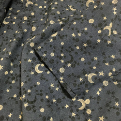 月亮和星塵*半袖簡約喇叭裙*夜空圖案 第7張的照片