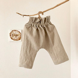 [Söpö]天然亞麻Saruel褲子*秋冬*嬰兒裝*寬鬆長褲 第1張的照片