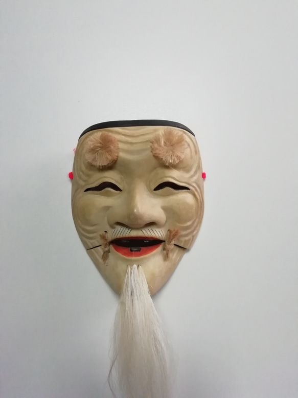 翁の面 能面 お爺さんの面 般若 彫刻 ryo 通販 6989586｜Creema