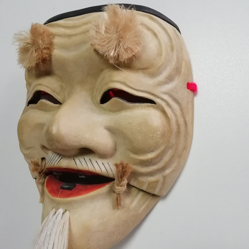 翁の面 能面 お爺さんの面 般若 彫刻 ryo 通販 6989586｜Creema