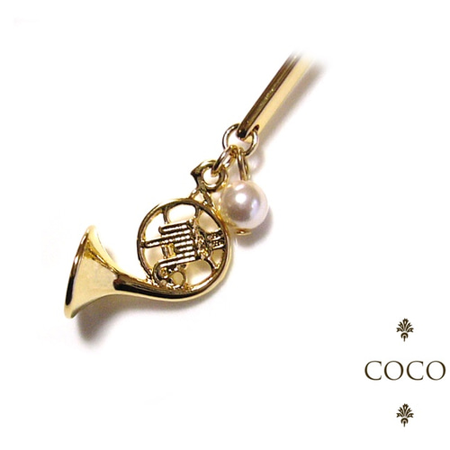 ホルンのチャームのブックマーカー しおり・ブックマーク COCO 通販