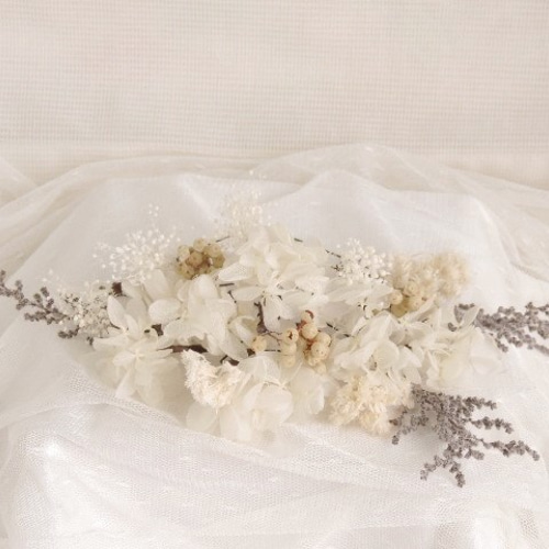 白銀の世界。。。ウェディングフォト ヘッドパーツ ヘッドドレス