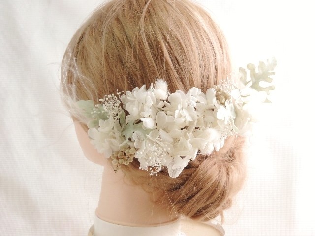 ドライフラワー　フォト　ウェディング　成人式髪飾り　卒業式　結婚式　成人式前撮り　振袖　結婚式前撮り　色打掛　袴
