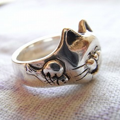 メタボ猫リング 指輪・リング silver march 通販 85190｜Creema