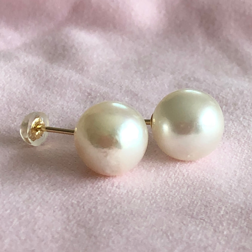 宇和島産 あこや本真珠 越物 バロックパール ピアス K18製　イエローゴールド K18. 10mm.以上 越物 あこや本真珠 バロックパール ピアス 18金