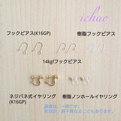 再再再…販♪天然石カーネリアン6㎜の一粒イヤリング／ピアス 4枚目の画像