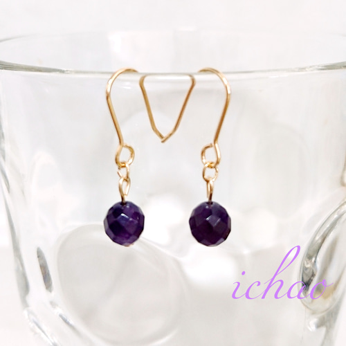 431 14kgf宝石質アメジストたっぷりのピアス他５点＋ピアスフック5ペア 431 14kgf宝石質アメジストたっぷりのピアス他5点＋ピアスフック5ペア