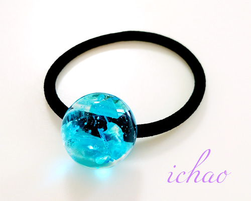 琉球ガラス　ヘアゴム  ペア ホタルガラス ヘアゴム | 美らさんぴんOKINAWA MART