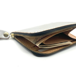 サンプルセール♪レザー コンパクト 財布 小さい財布 L字ファスナーウォレット マーブル♪ 2枚目の画像