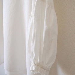 袖丈選択♪すずらんのリネンブラウス（オフホワイト）７分袖or長袖 3枚目の画像