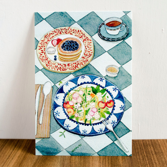 食品群（へ2）はがき-Watercolorイラストポストカードセット食品（2インチ） 2枚目の画像