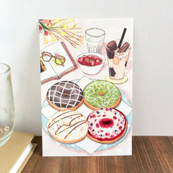 食物明信片組二(2入)/Watercolor illustration postcard set-food (2 in) 第3張的照片