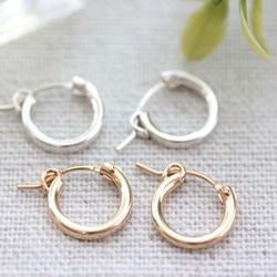 クリスマス｜14kgf 13mm フープピアス(線径2mm)｜ギフトラッピング無料 4枚目の画像