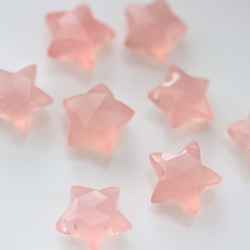 14kgf ピンクカルセドニー・スターとパールのマスクチャーム 4枚目の画像