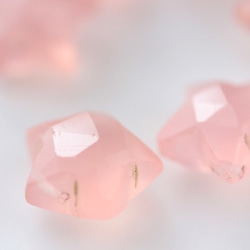 14kgf ピンクカルセドニー・スターとパールのマスクチャーム 5枚目の画像