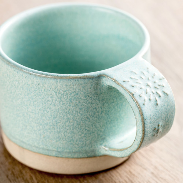 【春漫野花】 法式甜美浮雕‧ArtDeco茶/水杯 (蒲公英/藍) 第1張的照片
