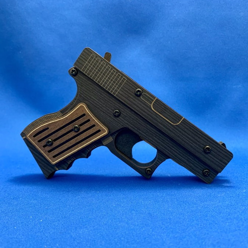 グロック26型連発式ゴム鉄砲(スタンド付き) おもちゃ・人形 GANGU