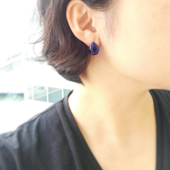 glass × drop × RED / BLUE : ピアス 3枚目の画像