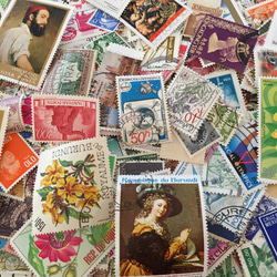 オリンピック記念あり♩世界の使用済切手 超お得な500枚セット！　デコパージュ・コラージュ・レジン 1枚目の画像