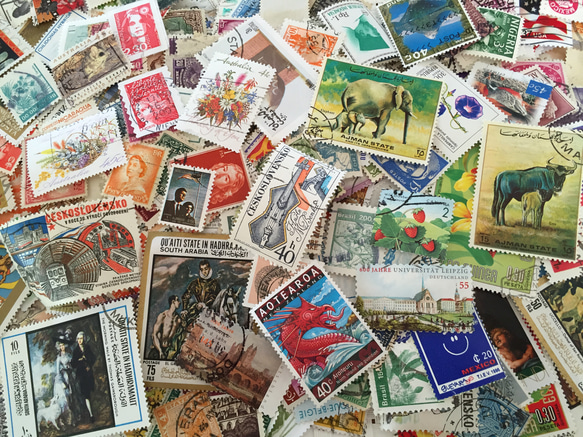オリンピック記念あり♩世界の使用済切手 超お得な500枚セット！　デコパージュ・コラージュ・レジン 2枚目の画像
