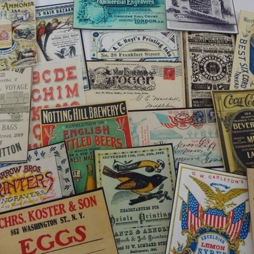 アンティーク ラベルシール ステッカー リメ缶 ジャンクジャーナル