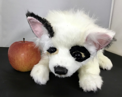 ★ハンドメイド★ いっしょにおでかけ チワワ ぬいぐるみ ホワイト ホワイト チワワ ぬいぐるみ 白 ふわふわ くったり お座り
