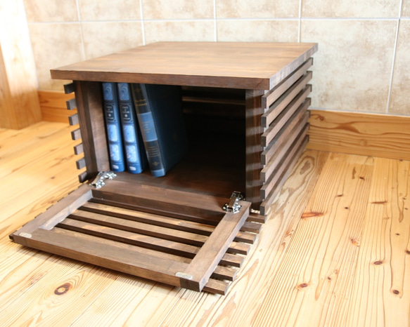 格子のコーヒーテーブル（ブラウン） ブラウン