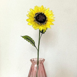アメリカンフラワー　ひまわり　　向日葵の造花　～ディップアート～ 2枚目の画像