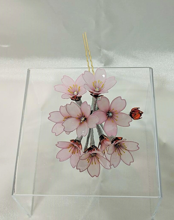 桜の簪　～桜色～　　　ディップアート 3枚目の画像