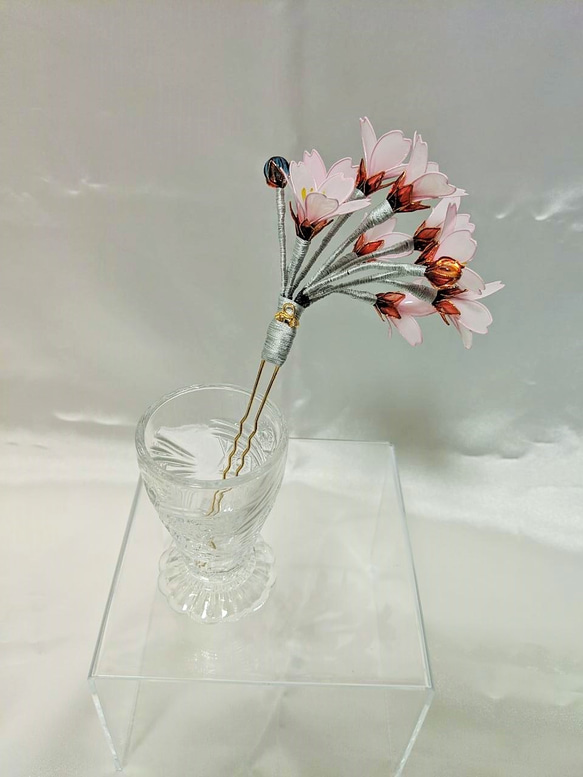 桜の簪　～桜色～　　　ディップアート 4枚目の画像